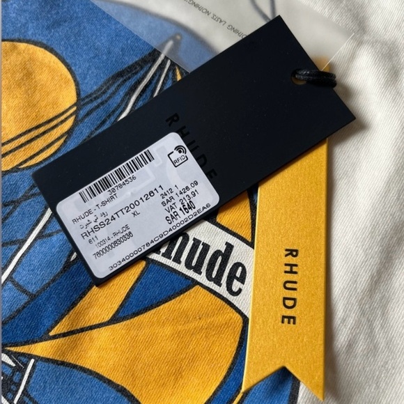 RHUDE YACHT CLUB TEE 'VINTAGE WHITE' - Picture 6 of 7